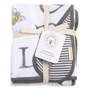 Burt’s Bees Baby® A-Bee-C Organic Cotton Receiving Blanket in Charcoal